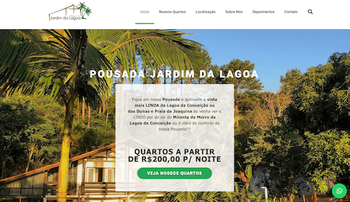 Image of Pousada Jardim da Lagoa website